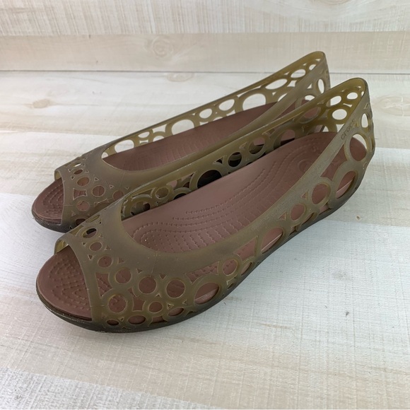 Crocs Women's Adrina Peep Toe Jellys - Picture 3 of 12